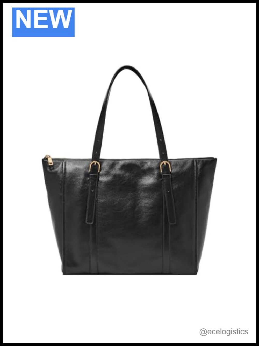 Fossil Women's Carlie Leather Tote Bag Purse Handbag